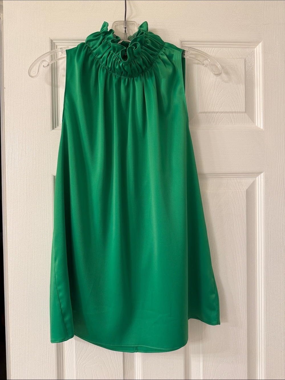 Posh Couture Emerald Green Ruffle Blouse